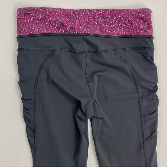Lululemon Passion Crop III (Black/Flashback Static Caspian Jeweled Magenta - 4 - Picture 7 of 16
